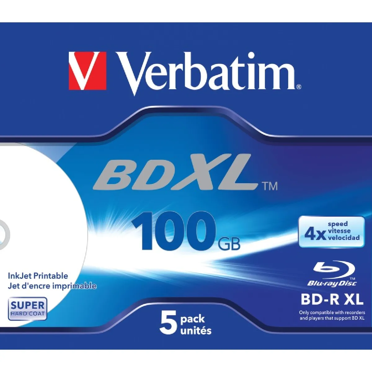 Verbatim BD R 25 Go certifié 6x par 5 boite
