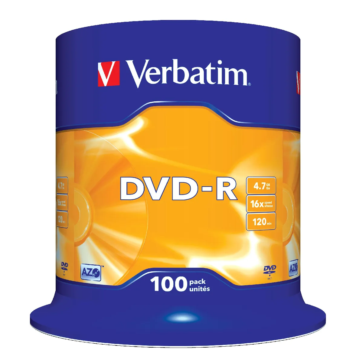 Verbatim DVD R 4.7 Go certifié 16x pack de 100 spindle - vue 7