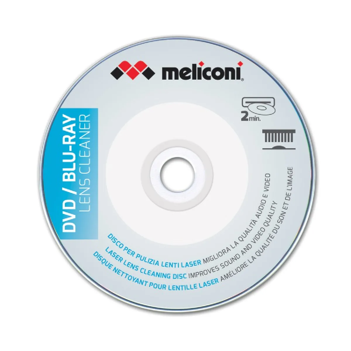 MELICONI  Disque nettoyant pour lecteur DVD et Blu Ray