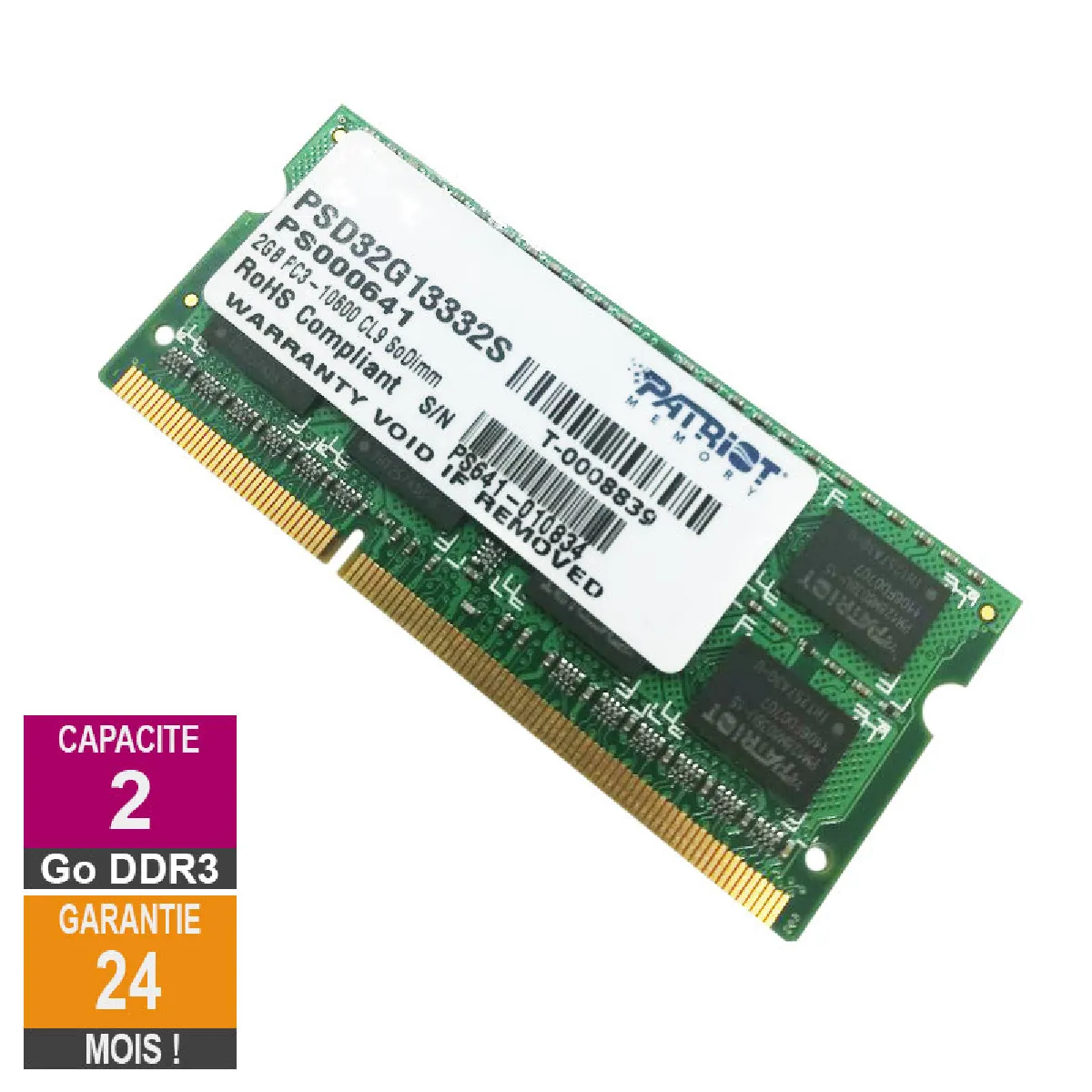 PATRIOT MEMORY  PSD32G13332S 2Go 1333MHz DDR3