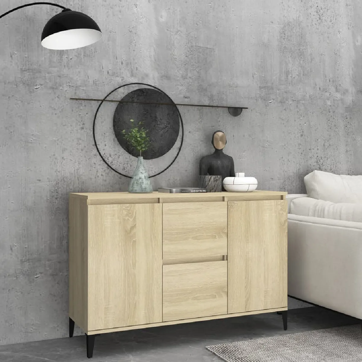 Non Communiqué Chêne Sonoma Buffet 104X35x70 Cm Bois D Ingénierie - Image 3