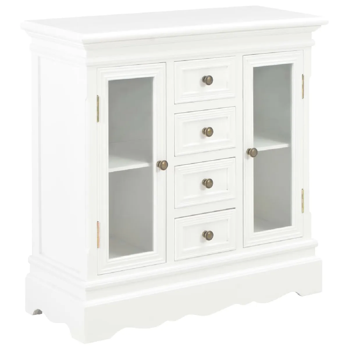 VIDAXL Buffet blanc 70x28x70 cm bois de pin massif