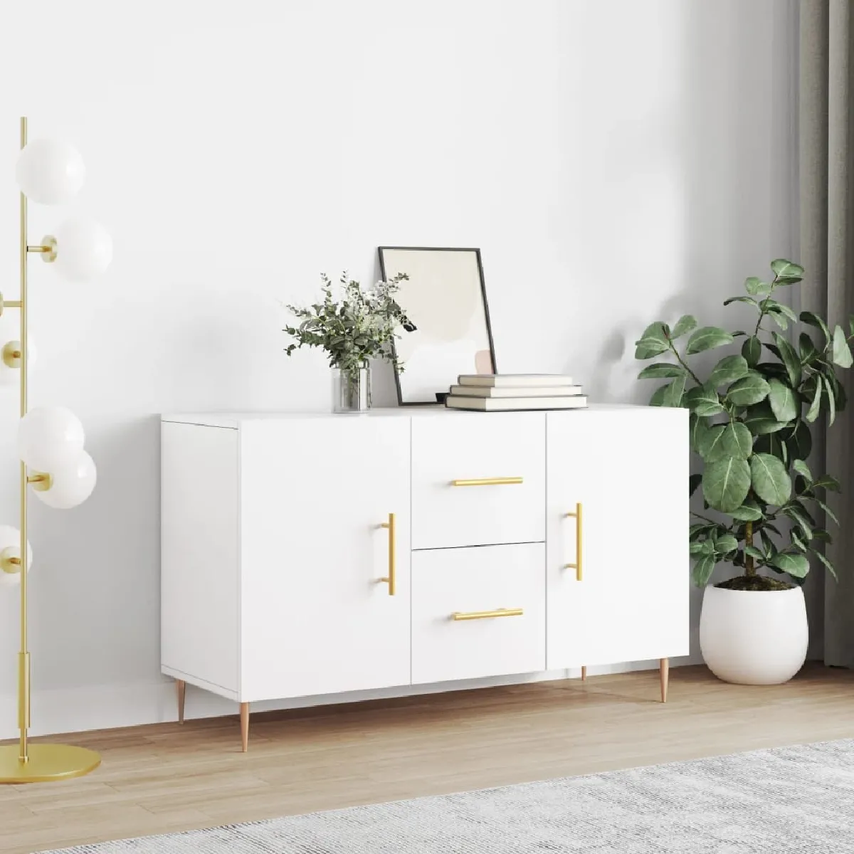 vidaXL - Buffet - Salon - Blanc - 100x36x60 cm - Image 3