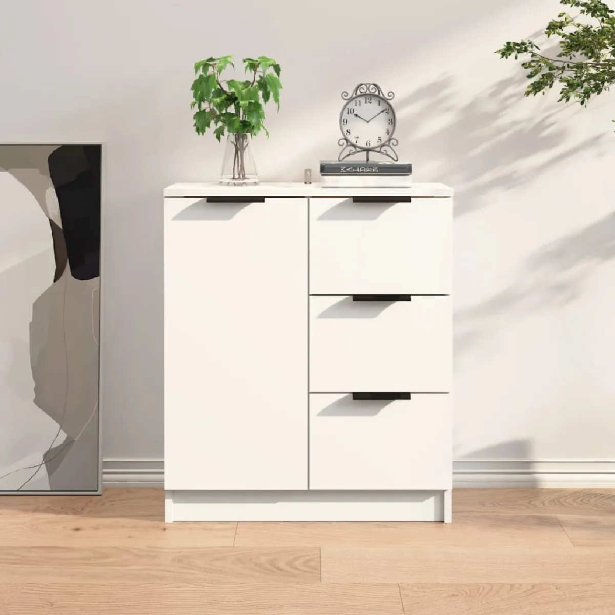 Vidaxl Buffet Blanc 60x30x70 cm Bois d'ingénierie 811079