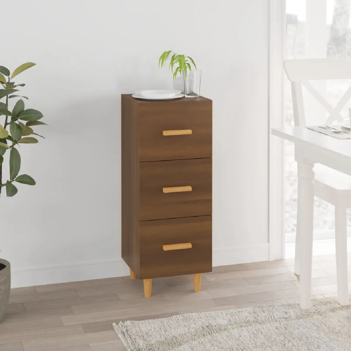 Vidaxl Buffet Chêne marron 34,5x34x90 cm - vue 4