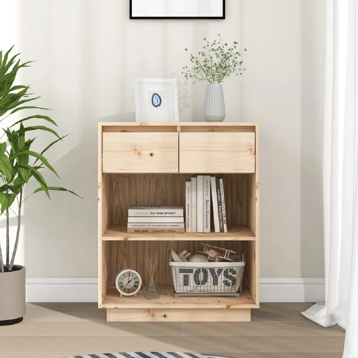 Vidaxl Armoire console 60x34x75 cm - Bois de pin