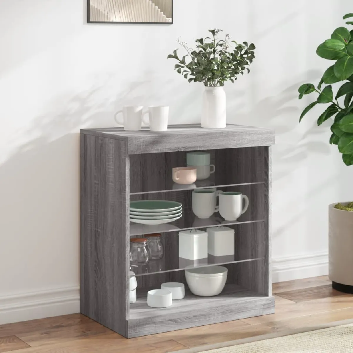 VIDAXL - Buffet - Meuble de Rangement - Avec Éclairage LED - Salle de Séjour - Image 2