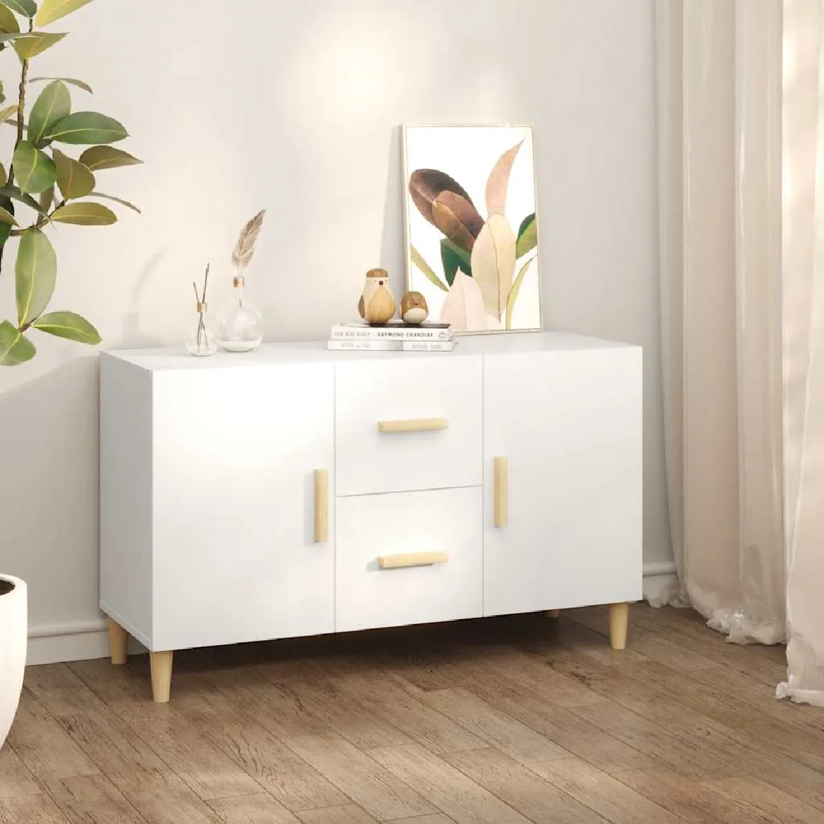 vidaXL - Buffet - Moderne - Blanc - 100x36x60 cm - Image 2