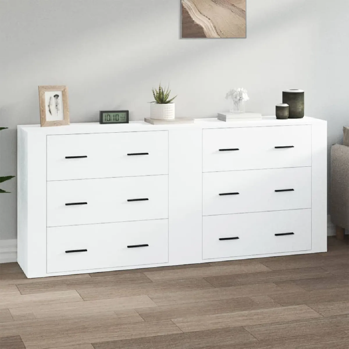 Vidaxl Buffets 2 pcs Blanc 80x33x70 cm