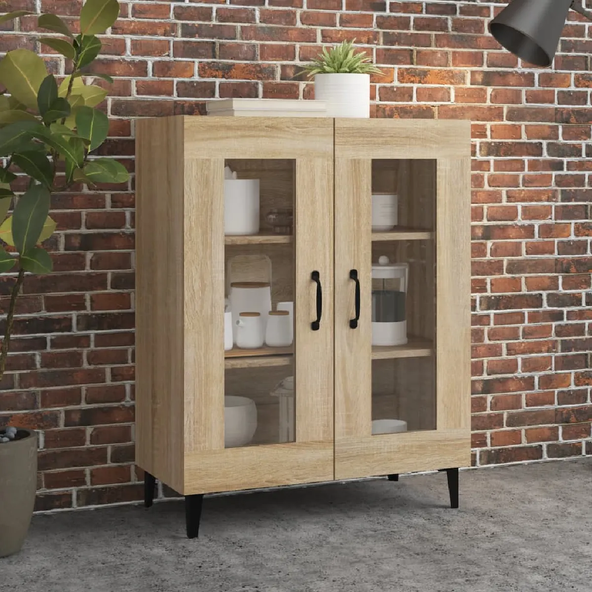 Vidaxl Buffet - Chêne Sonoma 69,5x34x90 cm - vue 2