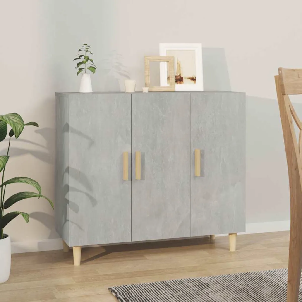 vidaXL - Buffet - 90x34x80 cm - Gris Béton - Image 2