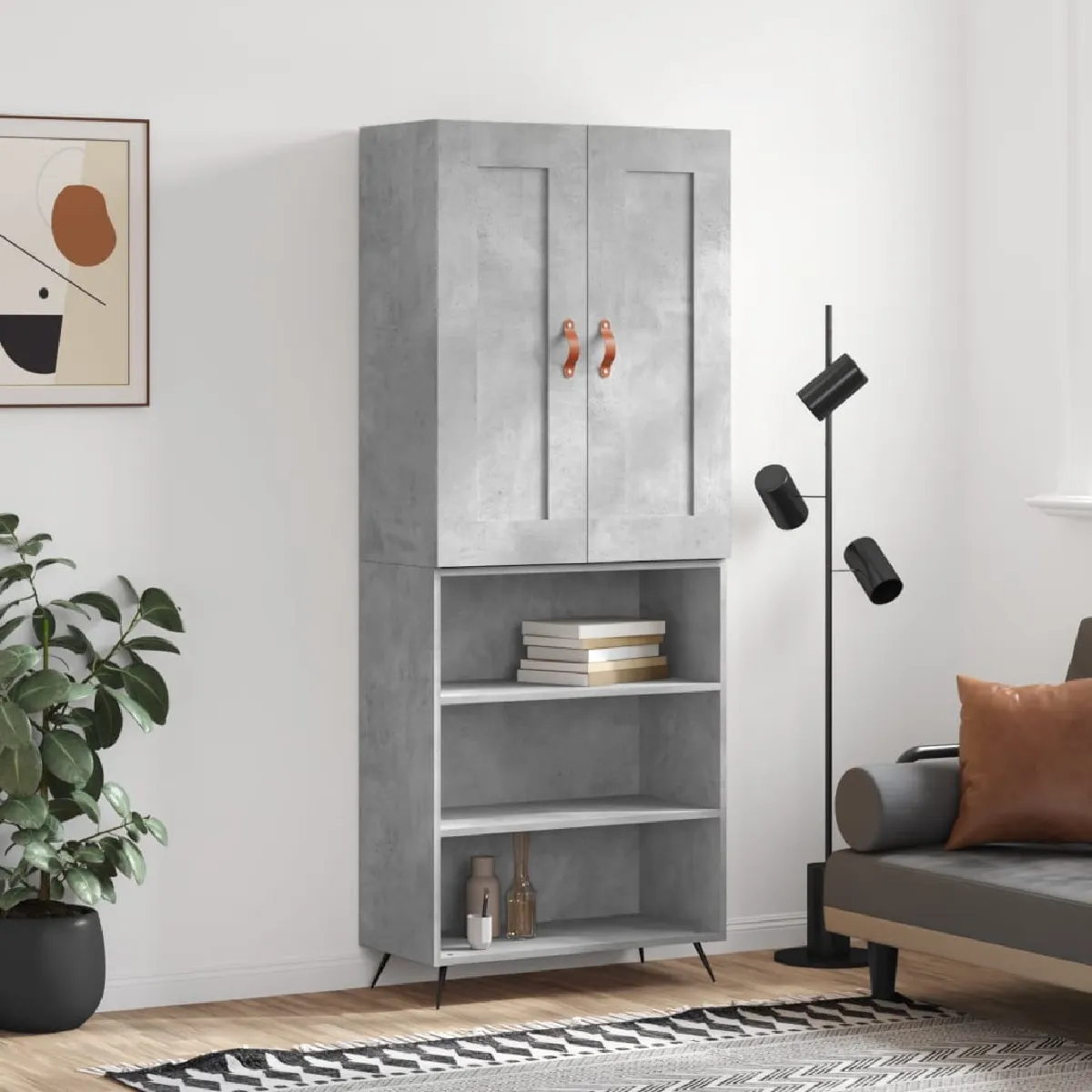 vidaXL Buffet haut béton - vue 8