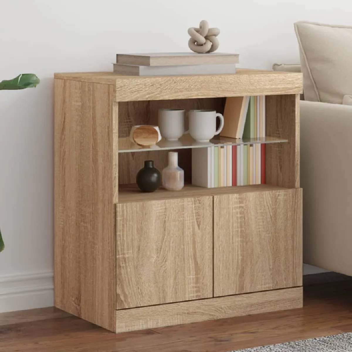 VIDAXL - Buffet - Sonoma - Chêne - 60x37x67 cm - Image 3