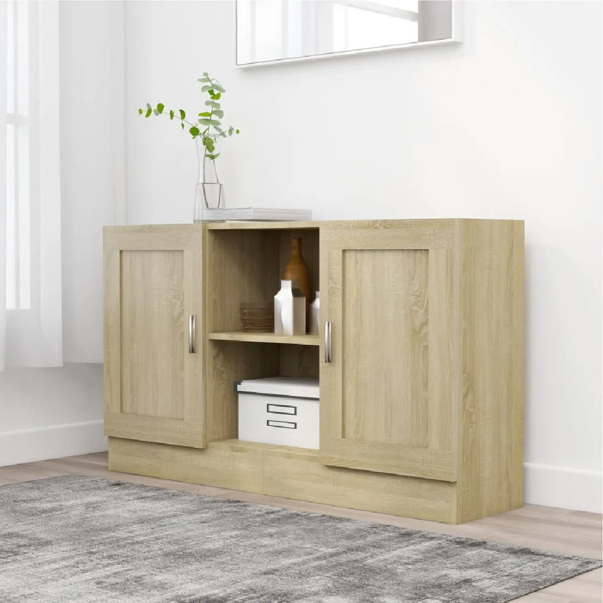 Non Communiqué Chêne Sonoma Buffet 120X30,5X70 Cm Bois D Ingénierie - Image 3