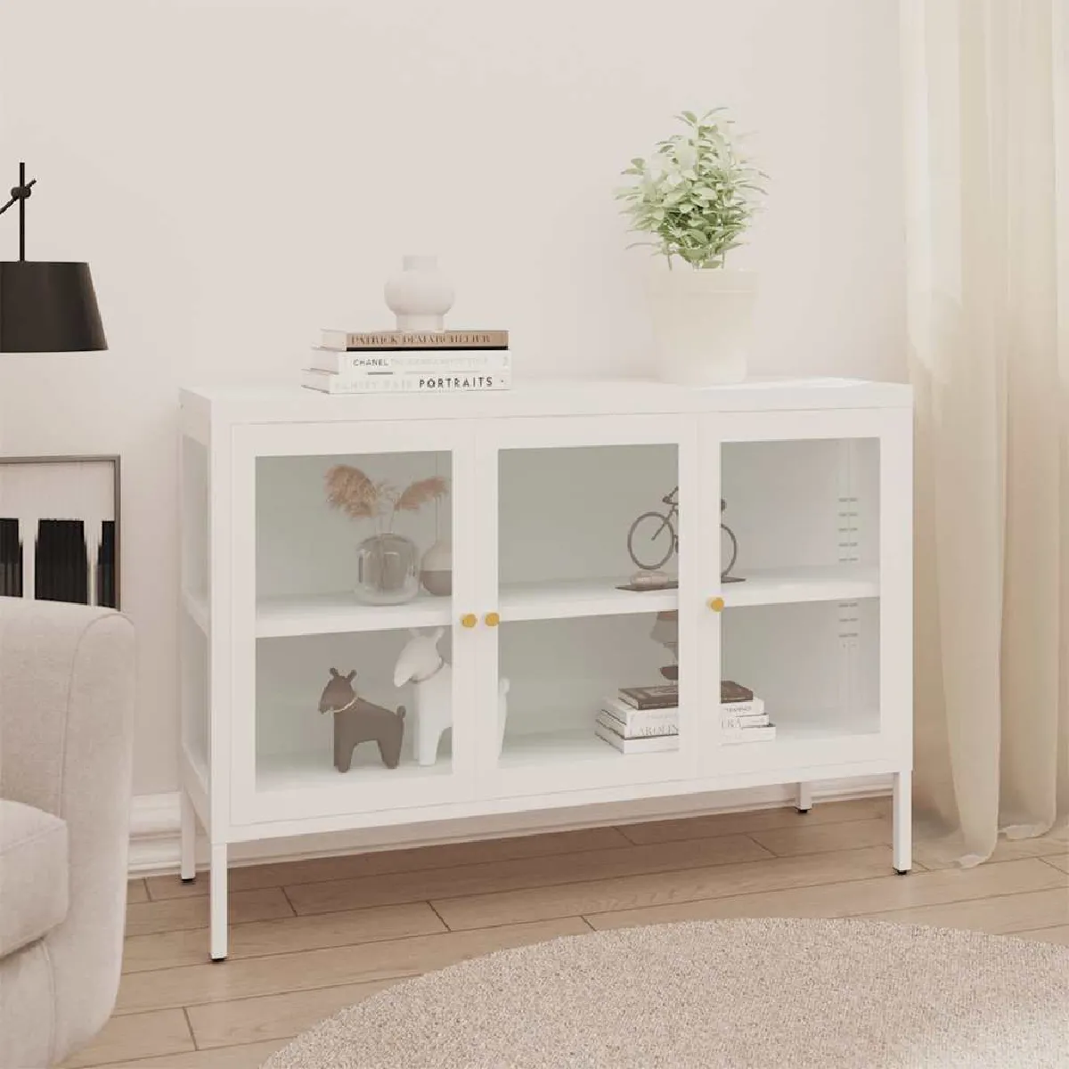 Vidaxl Buffet Blanc 105x35x70 cm