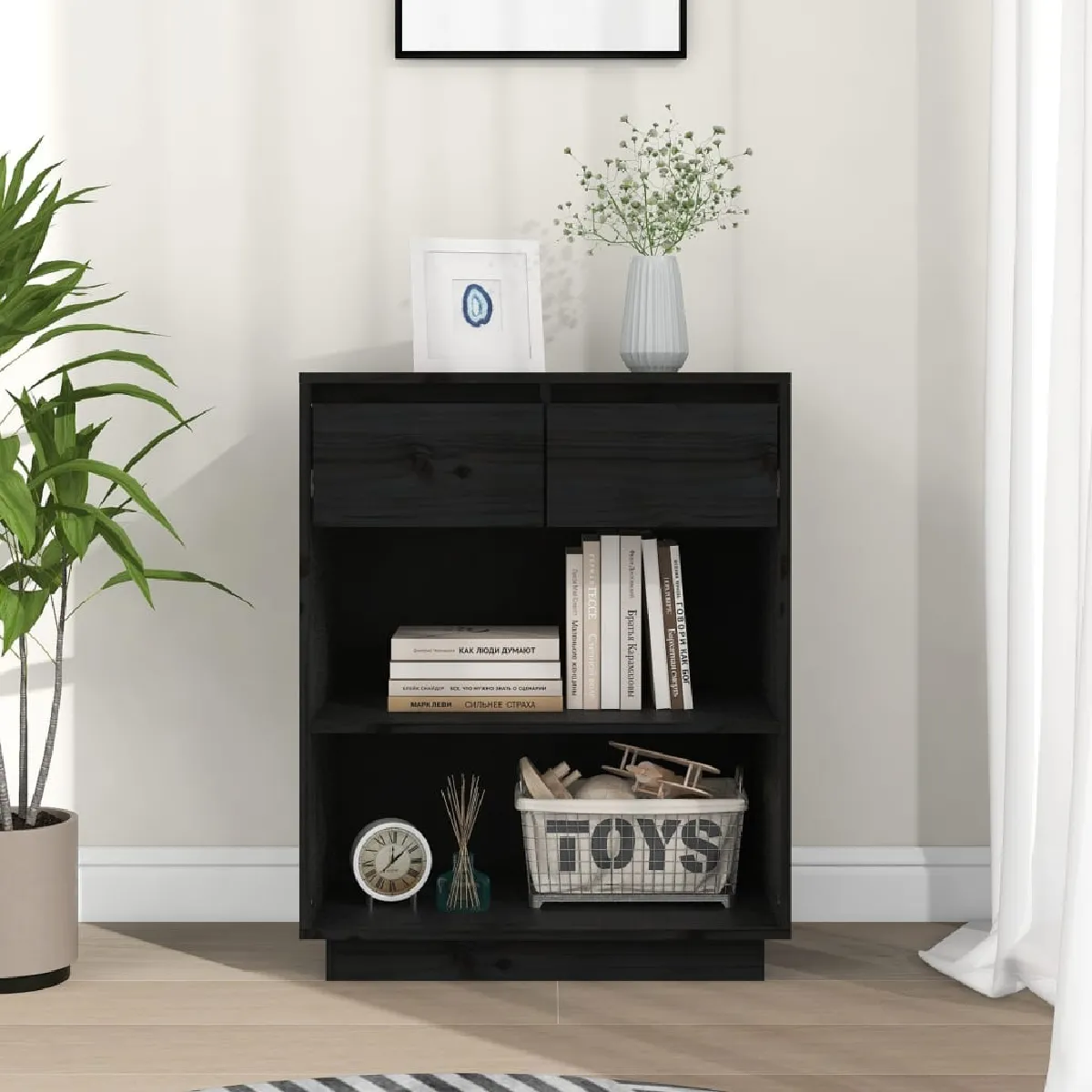 Vidaxl Armoire console Noir 60x34x75