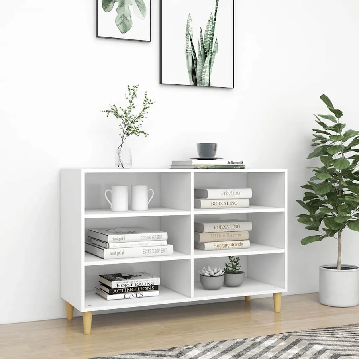 vidaXL Buffet blanc - 103,5x35x70 cm