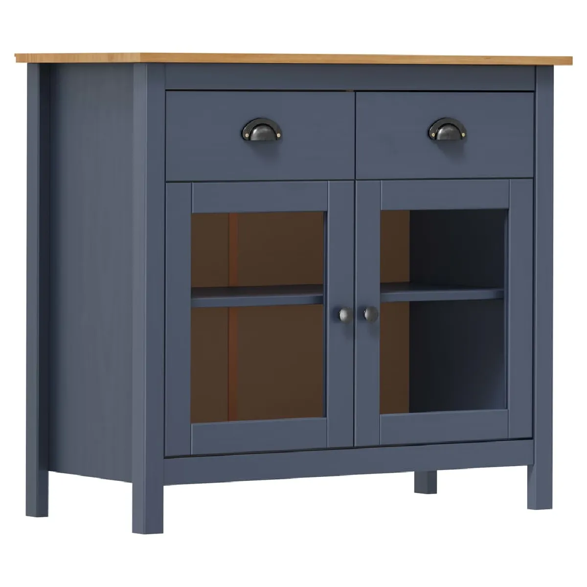 Non Communiqué Gris Vidaxl Buffet Hill 90X40x80 Cm Bois De Pin Solide288941 - Image 3