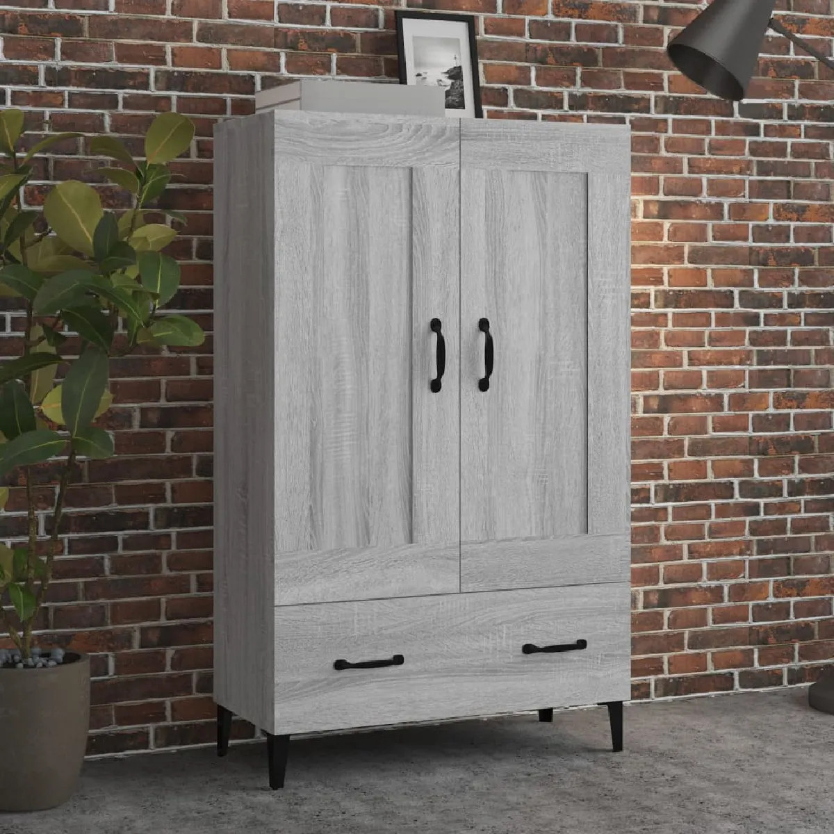 vidaXL - Buffet - 70x31x115 cm - Gris - Image 2