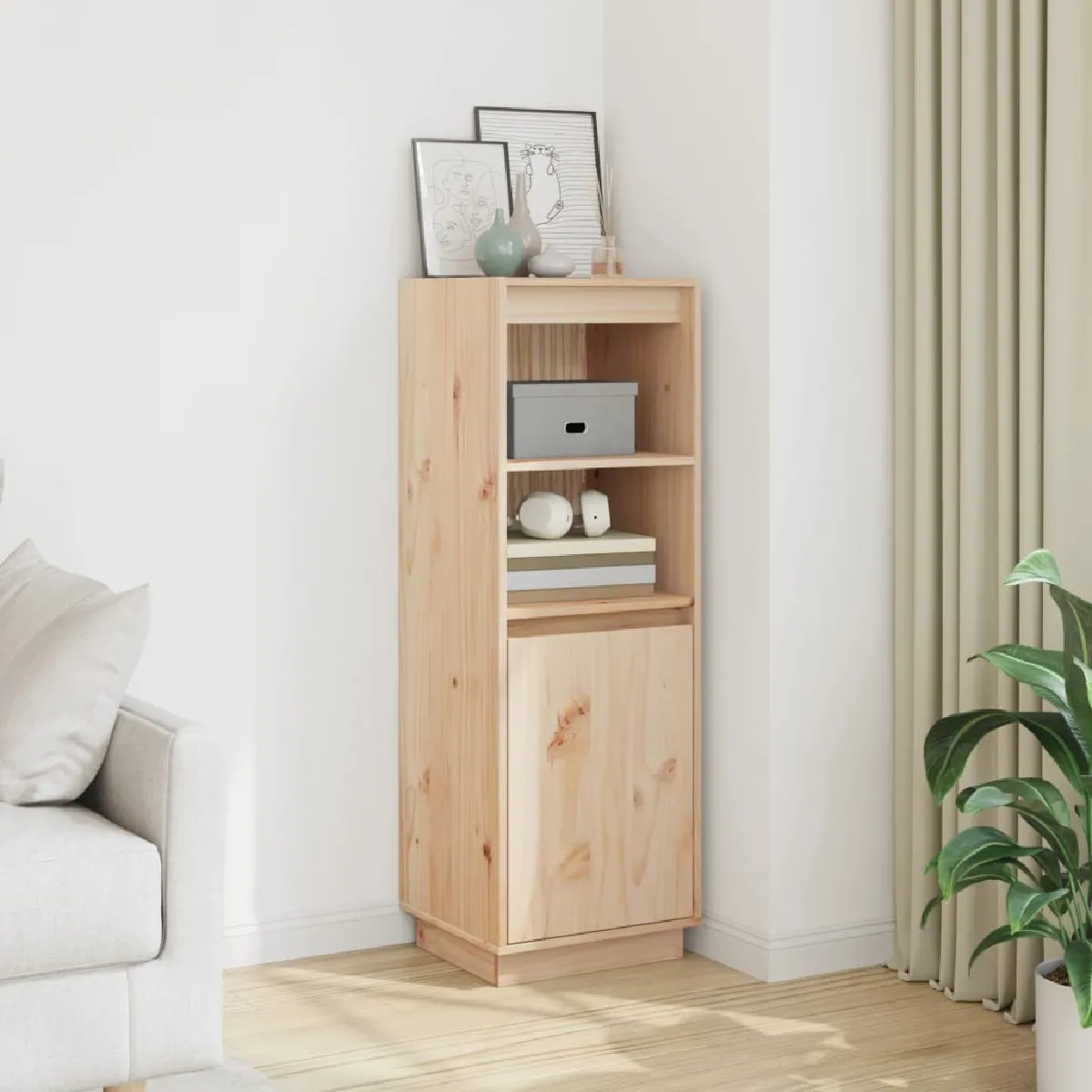 vidaXL Buffet haut Bois de pin