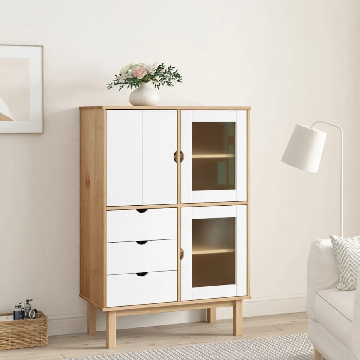 vidaXL Buffet haut OTTA marron