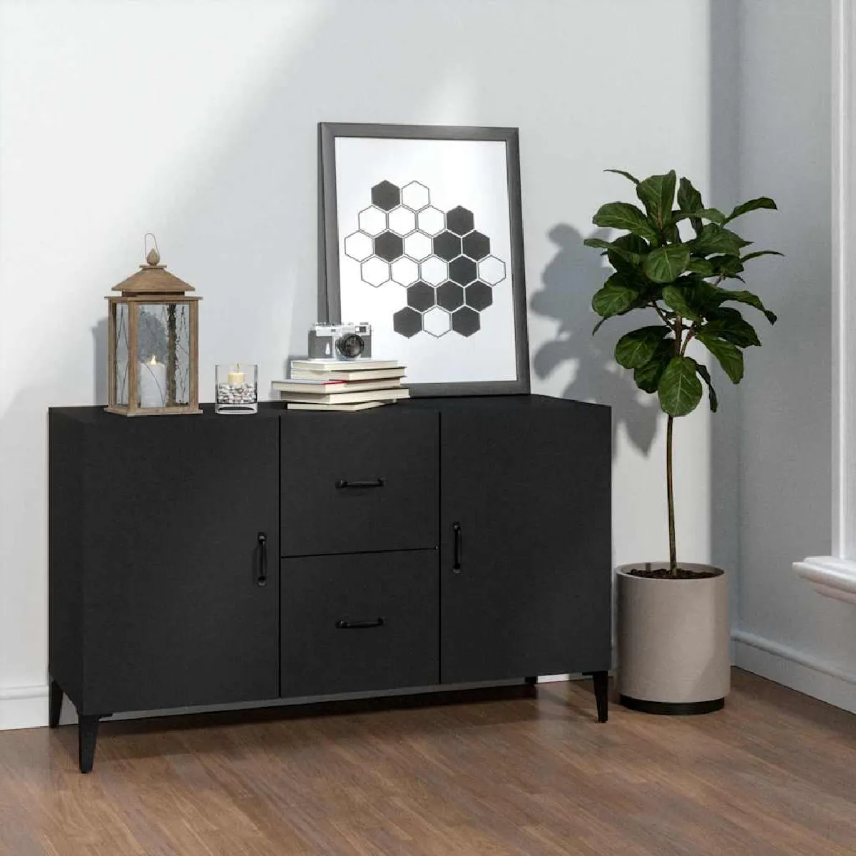 VIDAXL - Buffet - 100x36x60 cm - Noir - Image 2