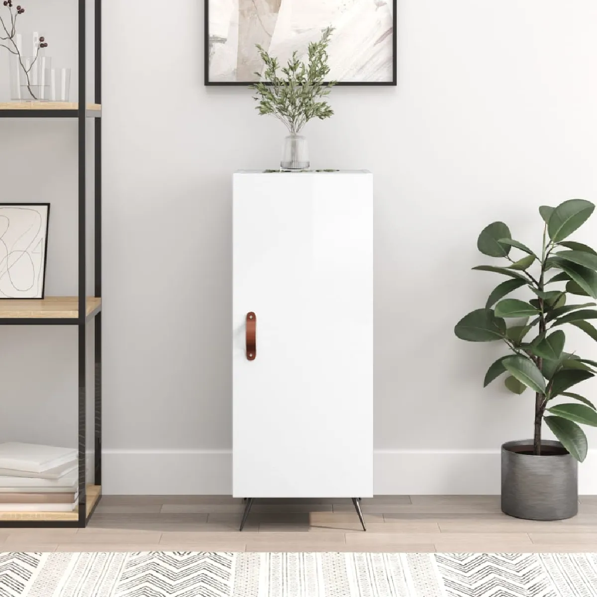 vidaXL Buffet - Blanc brillant