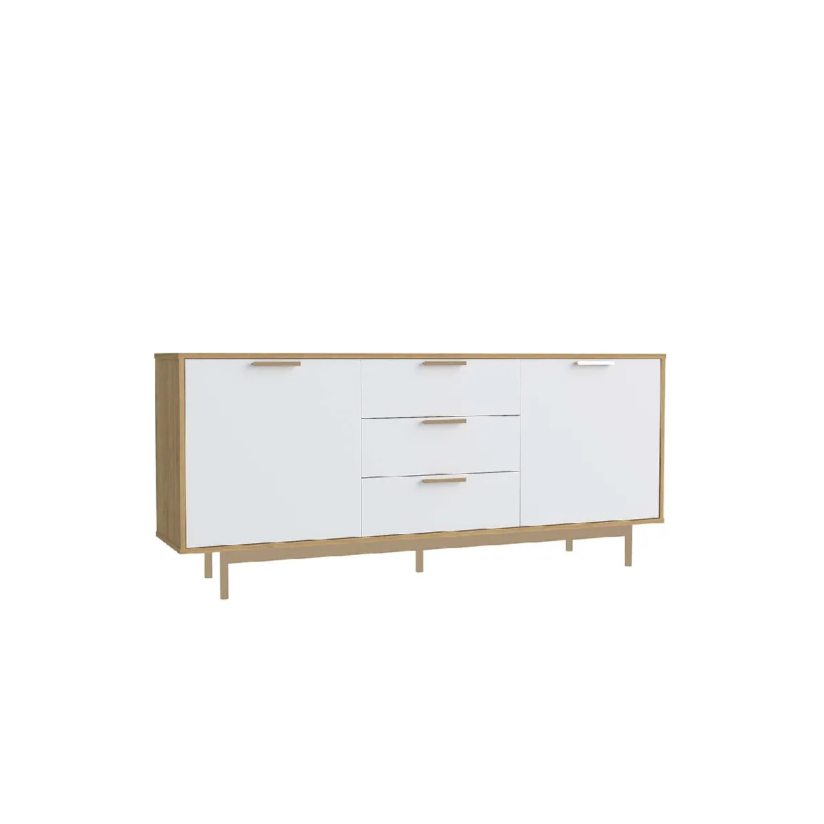 Buffet scandinave blanc et bois naturel FYN