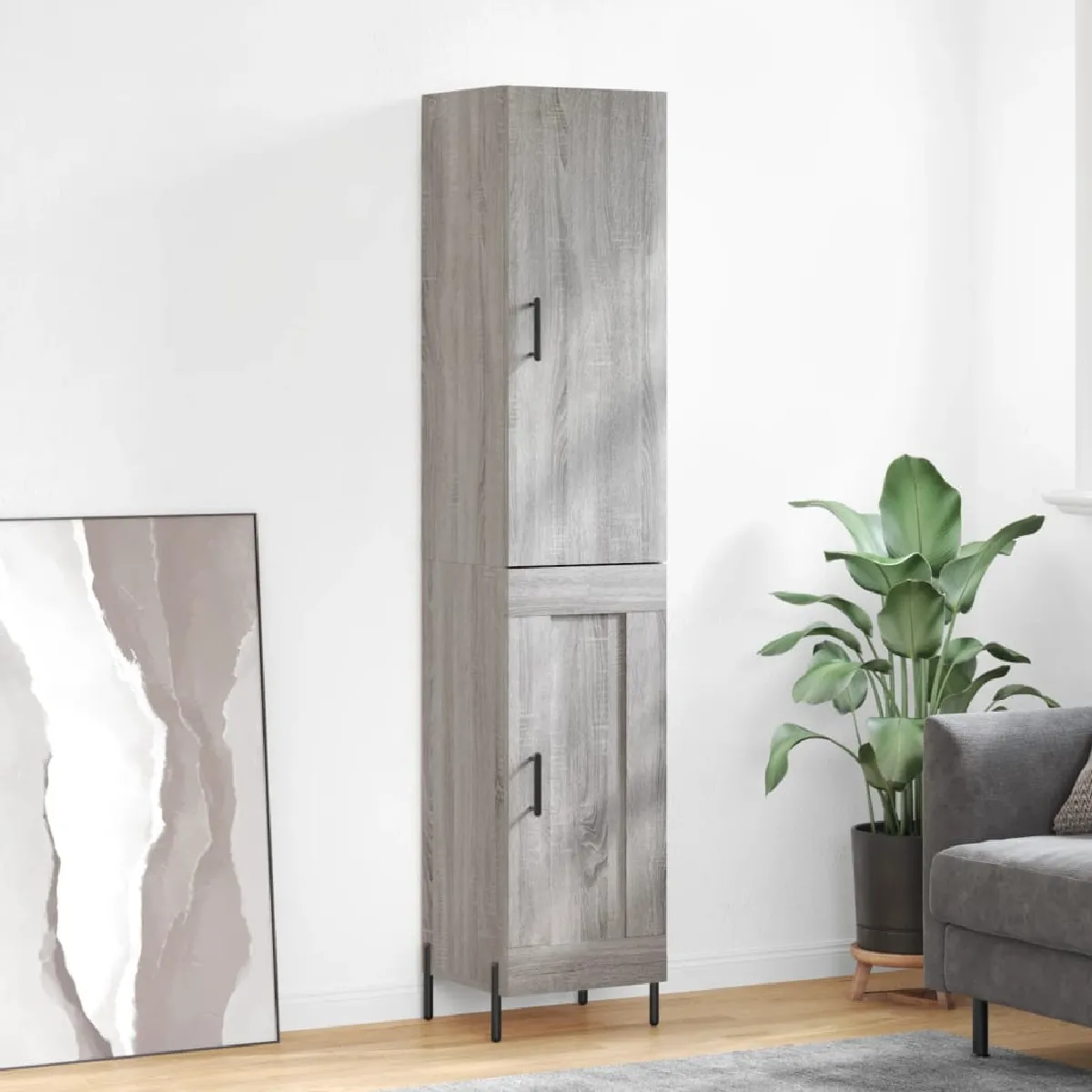 vidaXL Buffet Haut Sonoma Gris