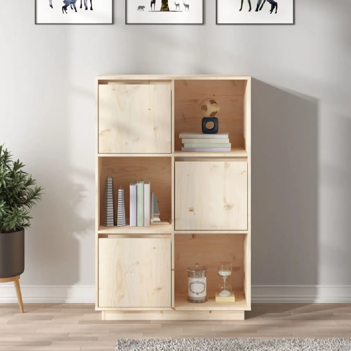 Vidaxl Buffet Haut - Bois De Pin