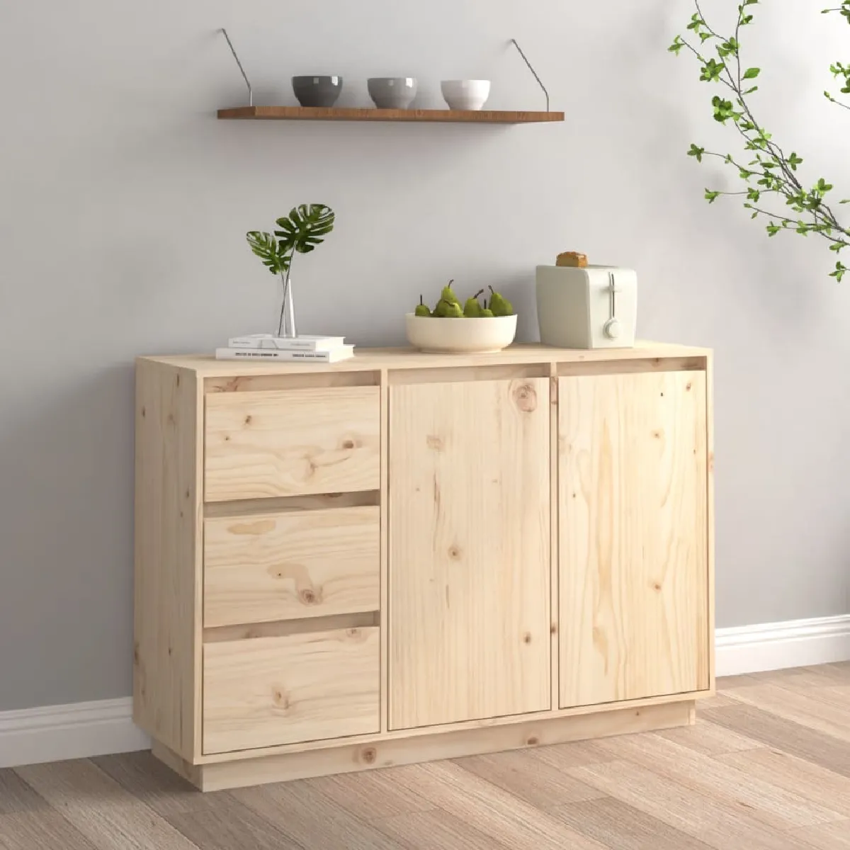 Vidaxl Buffet 111x34x75 cm - Bois de pin