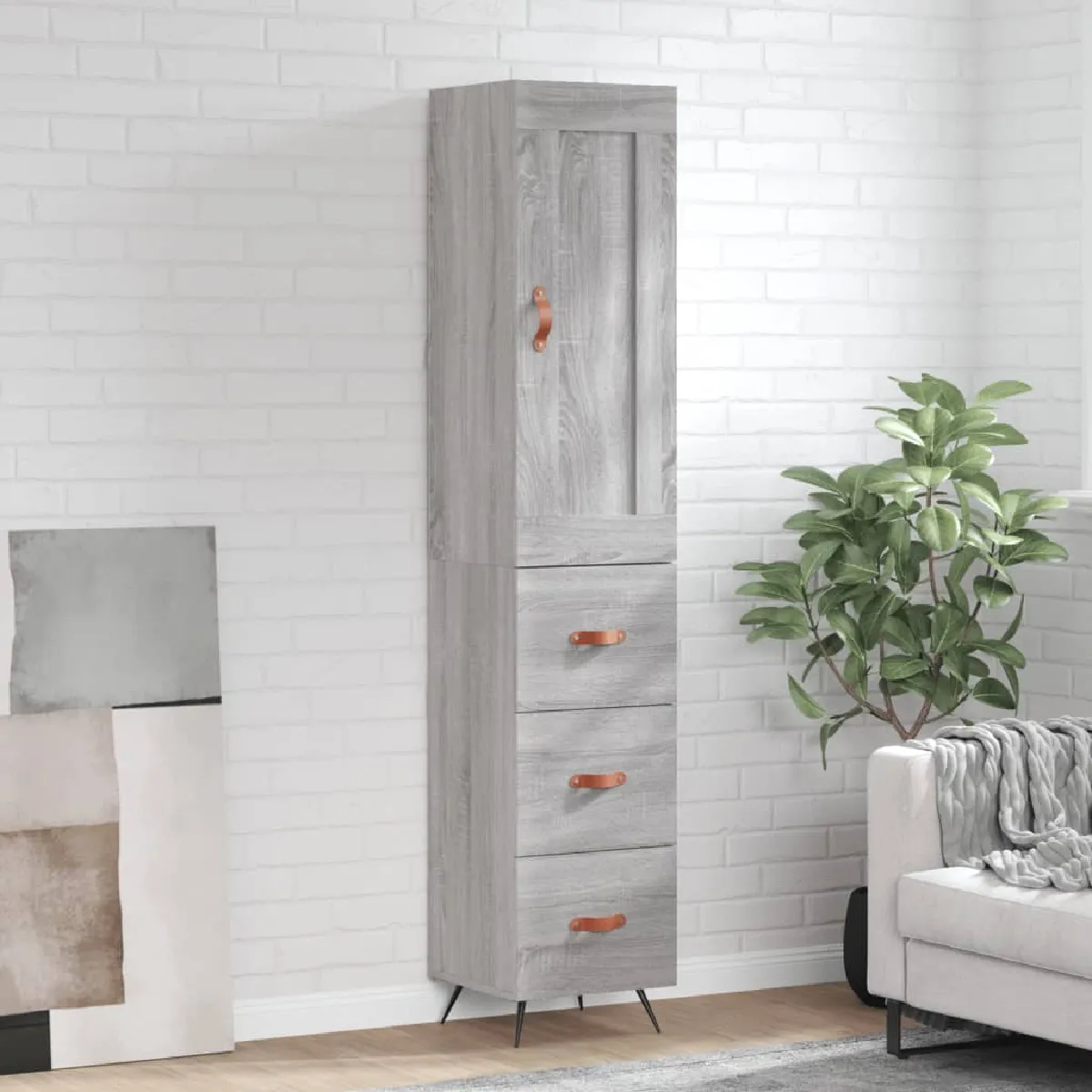 Vidaxl Gris Buffet Haut Sonoma