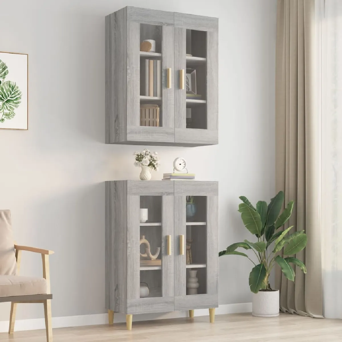 vidaXL Armoire murale Sonoma - vue 3
