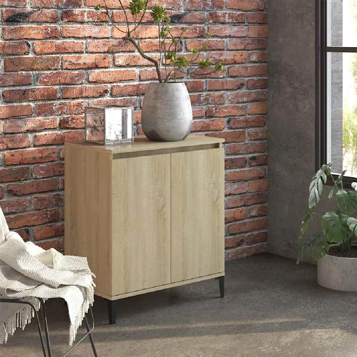 VIDAXL - Buffet - Sonoma - Chêne - 60x35x70 cm - Image 2