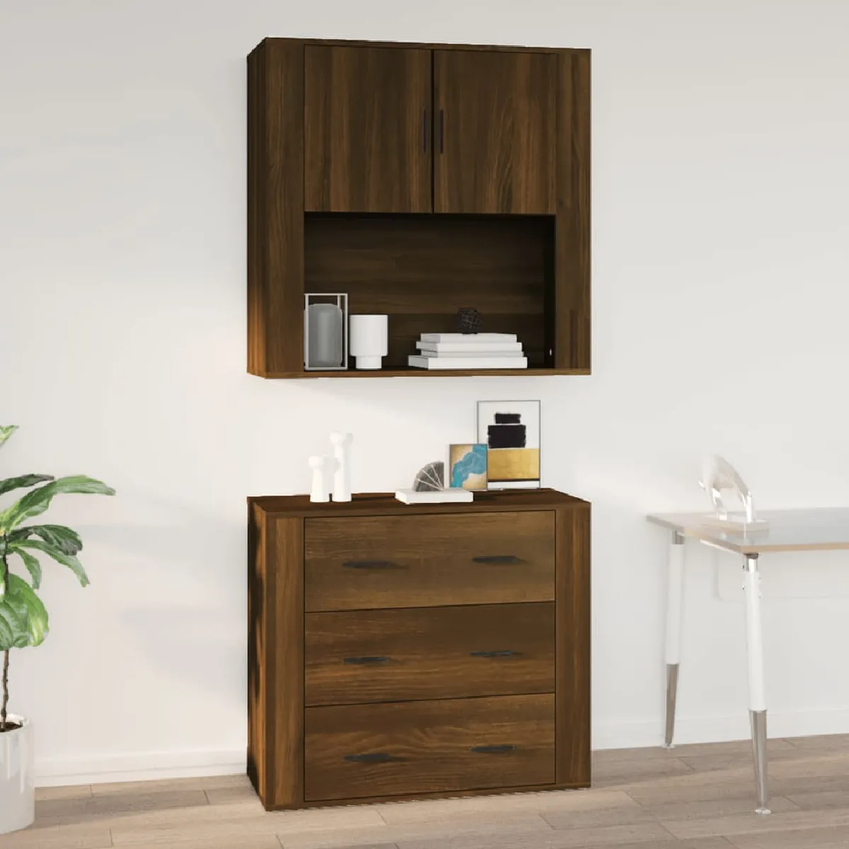 vidaXL Armoire murale Chêne