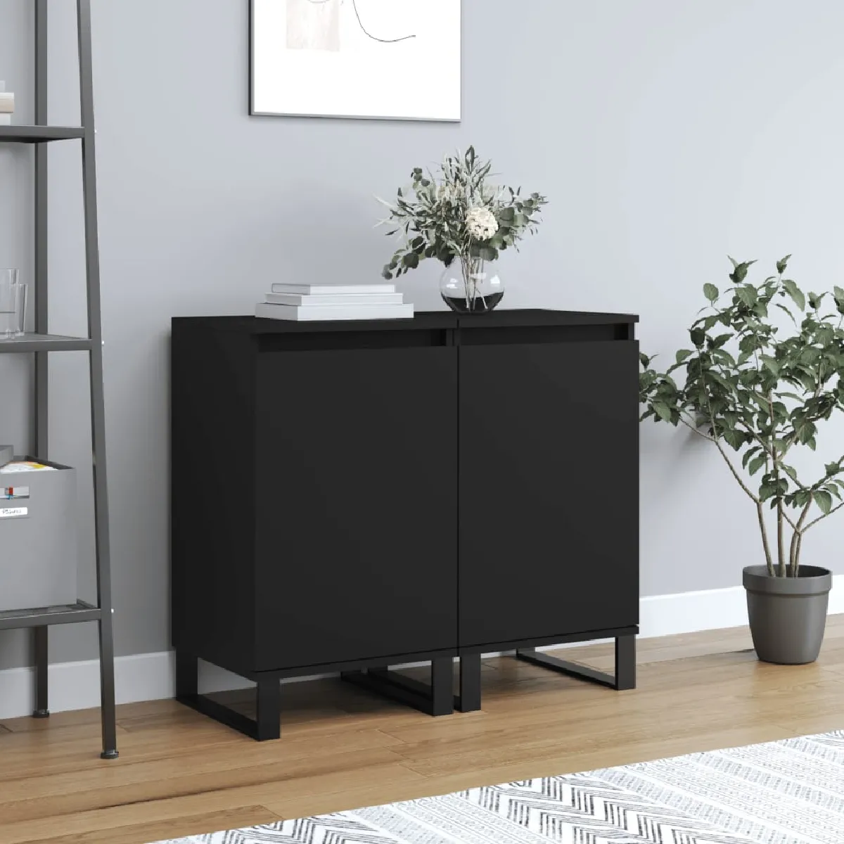 vidaXL Buffets 2 pcs - Noir