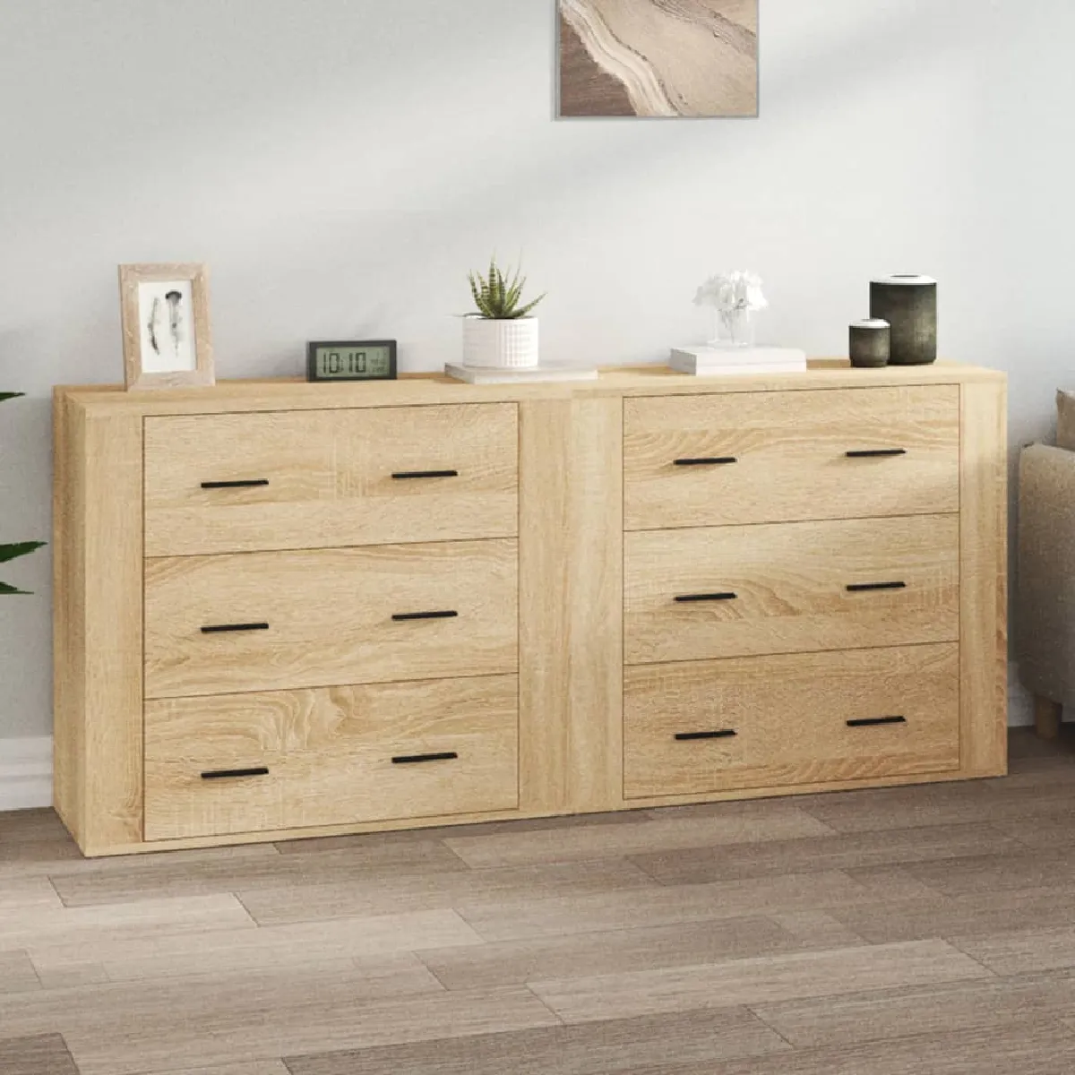 Non Communiqué Marron Buffets 2 Pcs Chêne Sonoma Bois D Ingénierie - Image 3