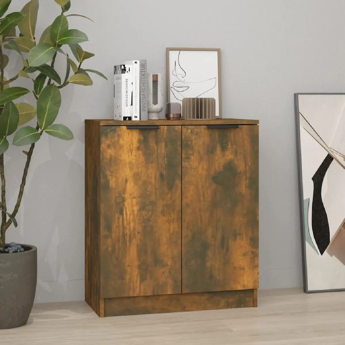 Vidaxl Buffet Chêne fumé 70 cm - Bois d'ingénierie