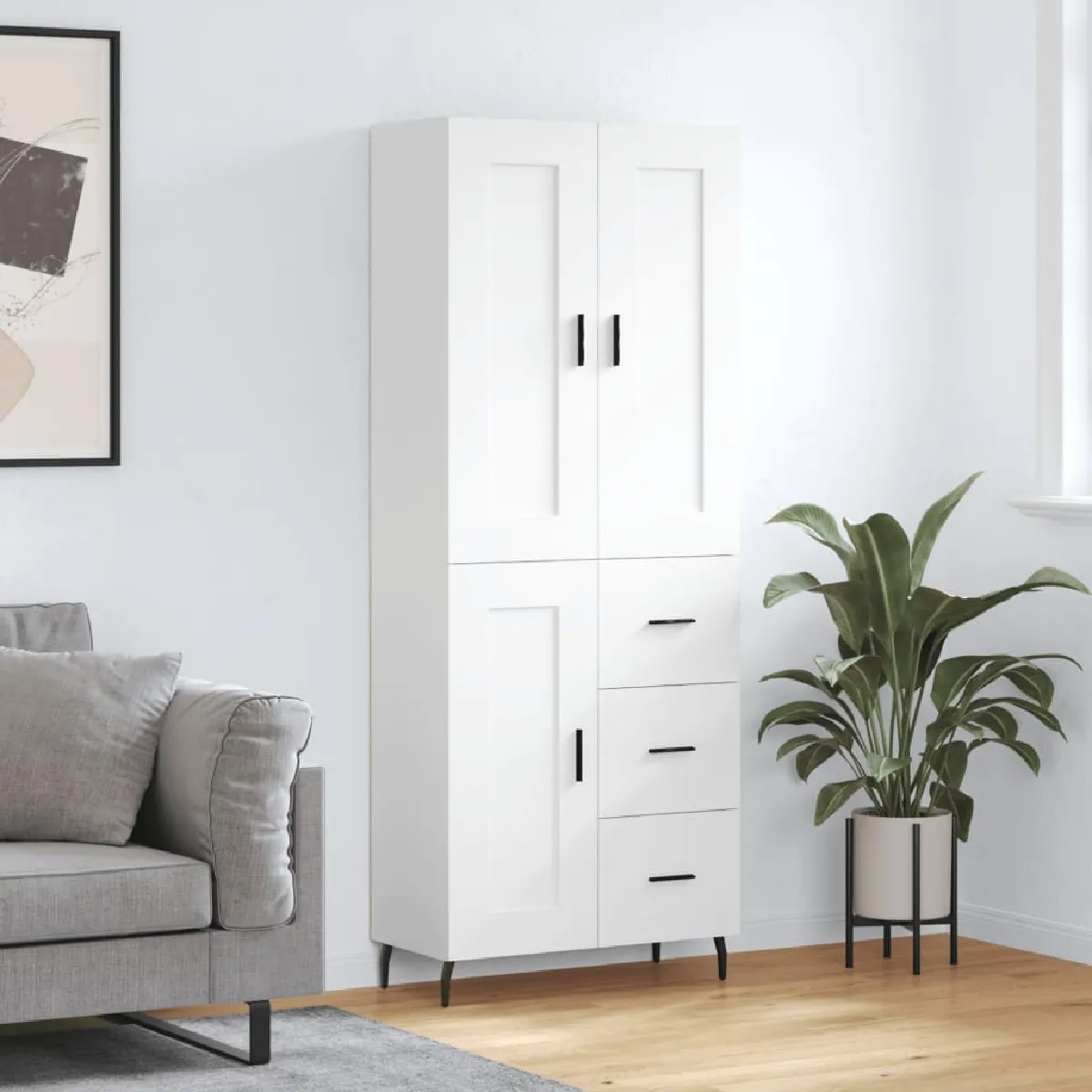 Vidaxl Buffet haut - Blanc