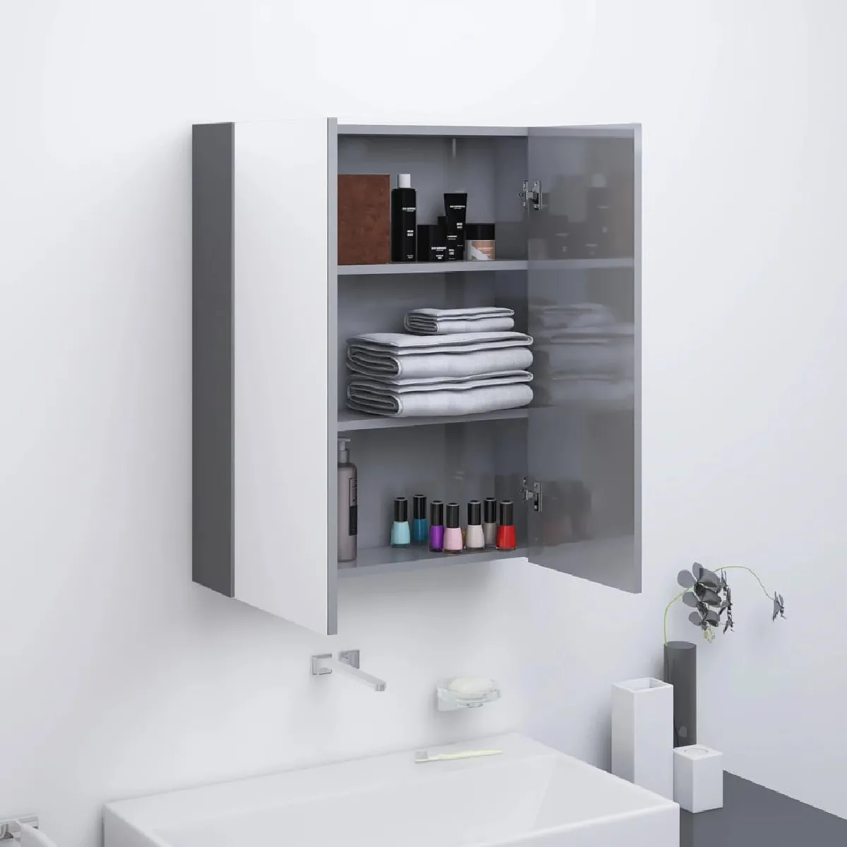 vidaXL Armoire à Miroir de Salle de Bain - vue 2
