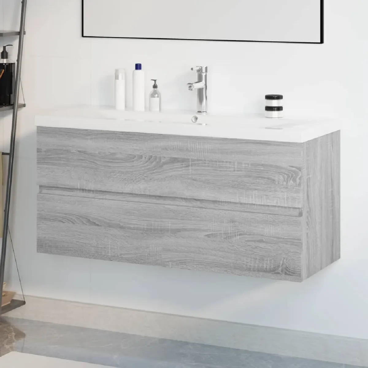 vidaXL Meuble lavabo intégré sonoma