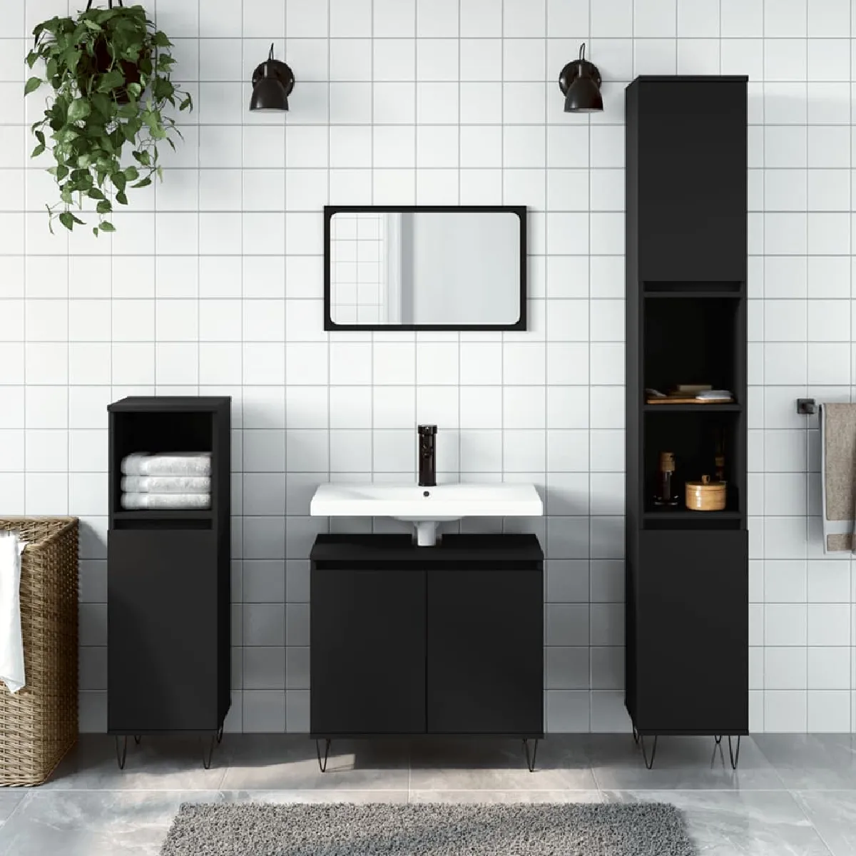 vidaXL Armoire de bain - vue 2