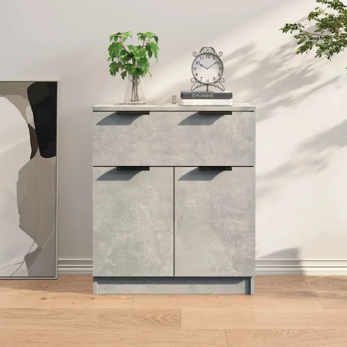 Vidaxl Buffet - Gris béton 60x30x70 cm bois d'ingénierie