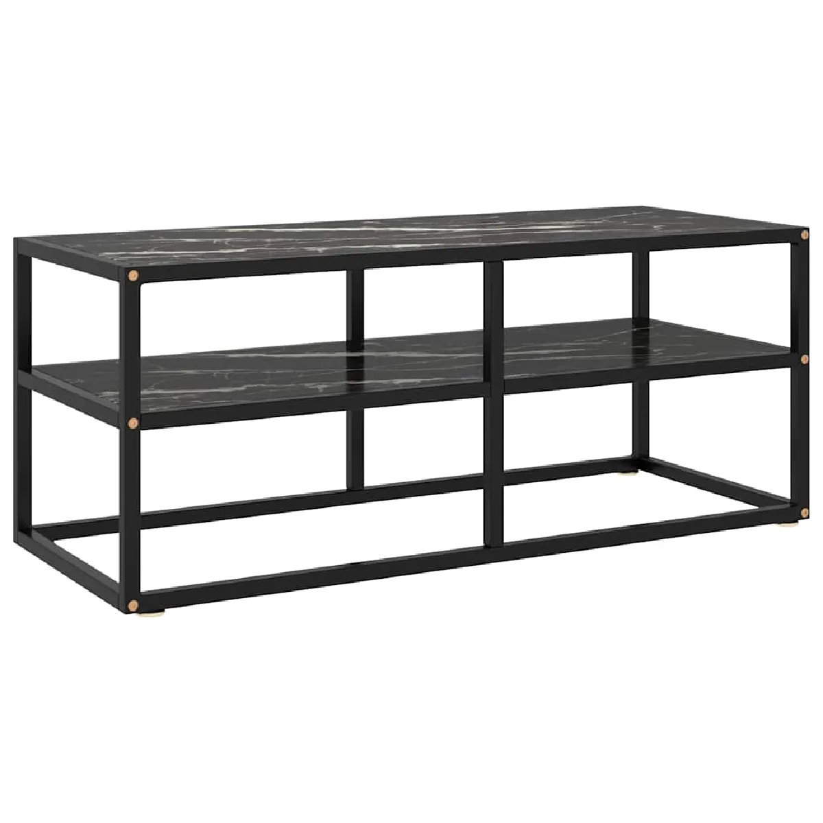 VIDAXL - Meuble TV - Acier - Noir - 100x40x40 cm - Image 3