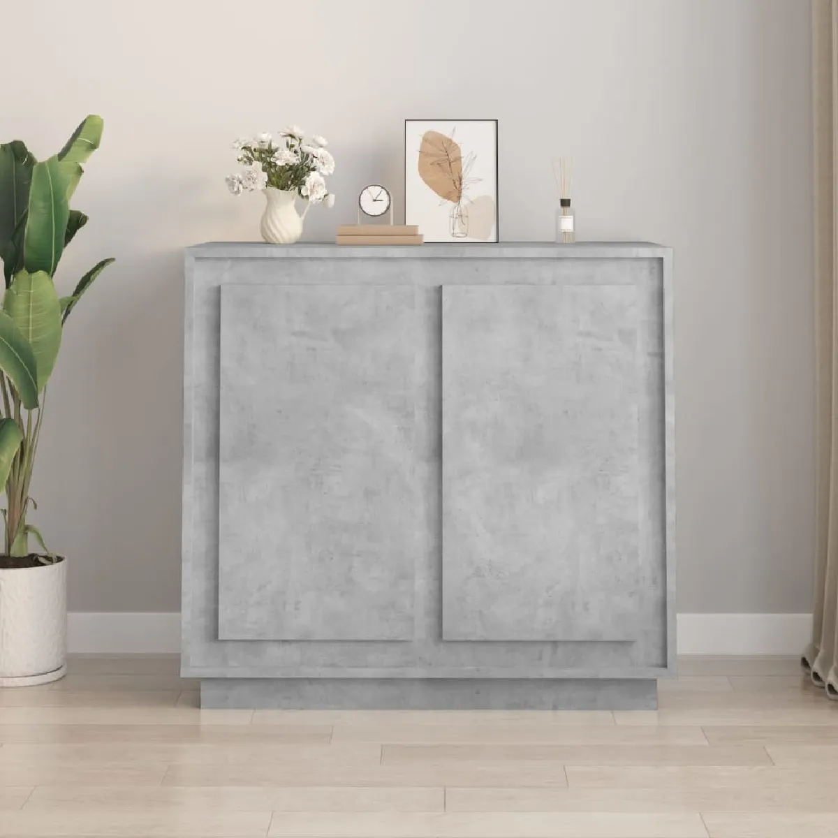 VIDAXL - Buffet - Gris Béton - 80x34x75 cm - Image 3