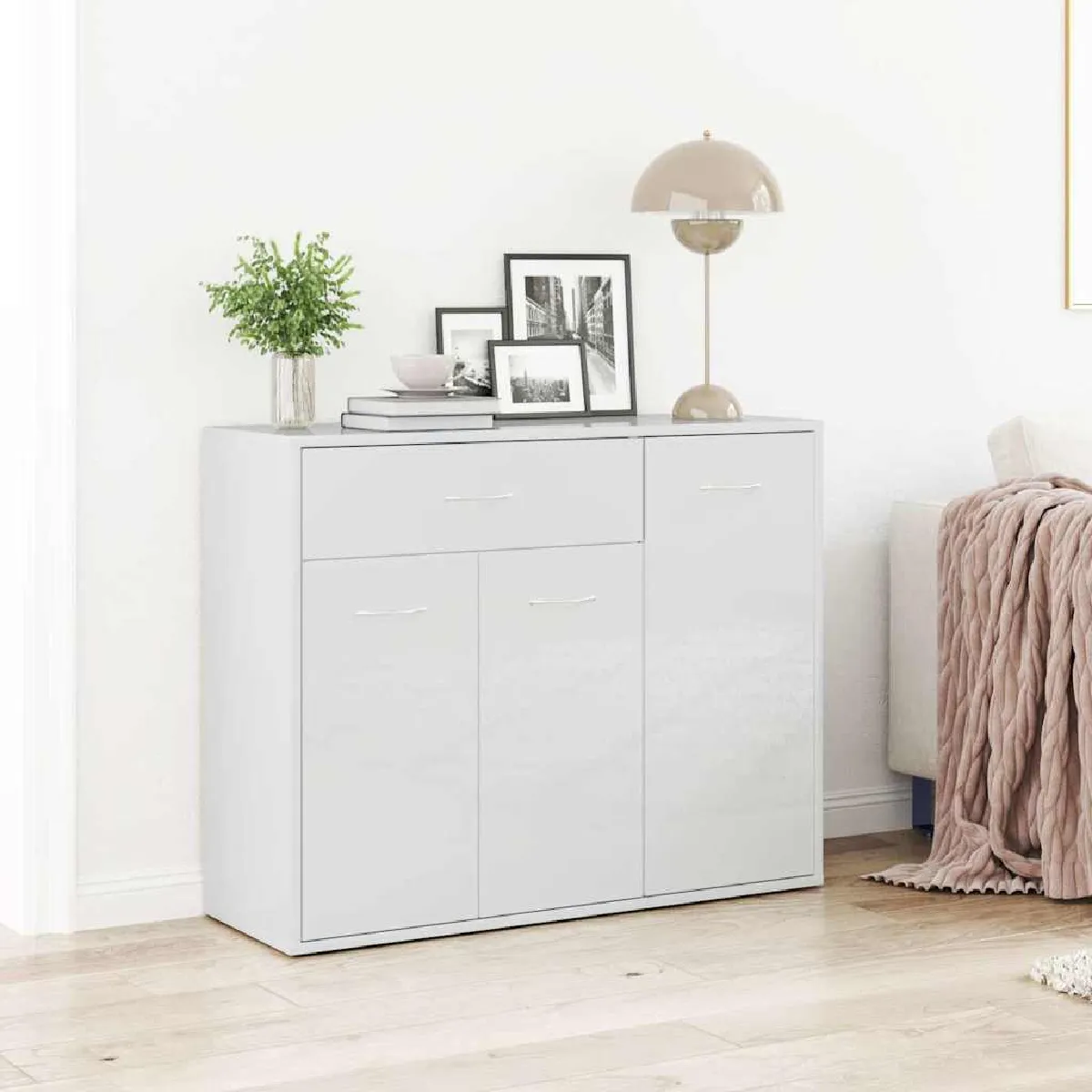 vidaXL - Buffet - Minimaliste - Blanc - 88x30x70 cm - Image 2