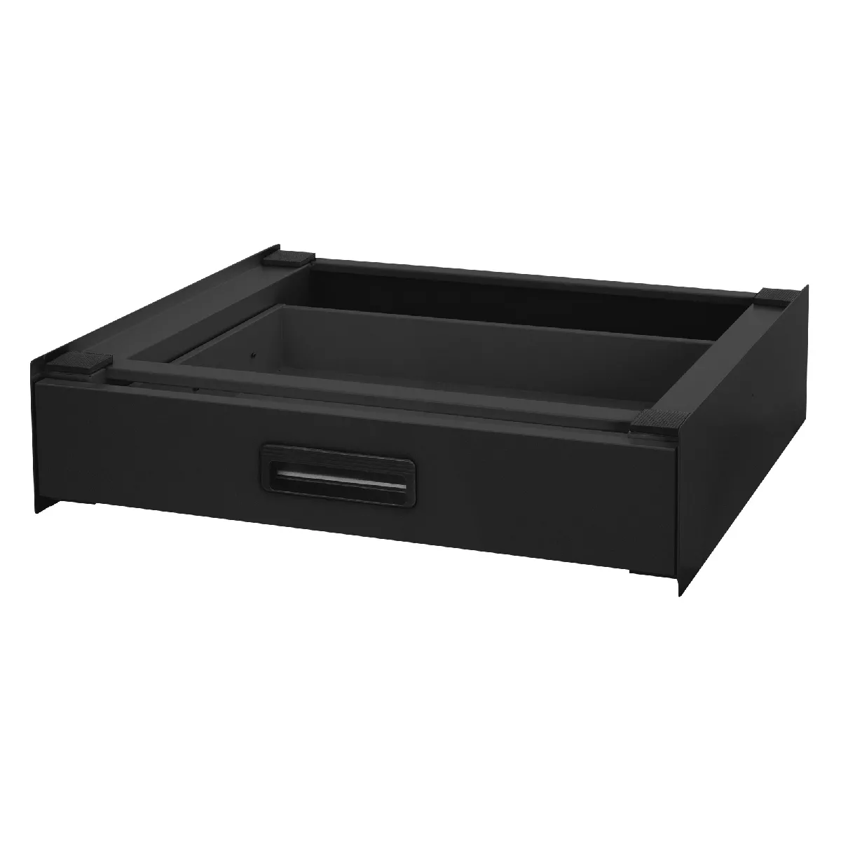 ML-Design - Socle pour Machine à Laver avec Tiroir Coulissant - Acier - 60,5x54 cm - Noir - Image 2