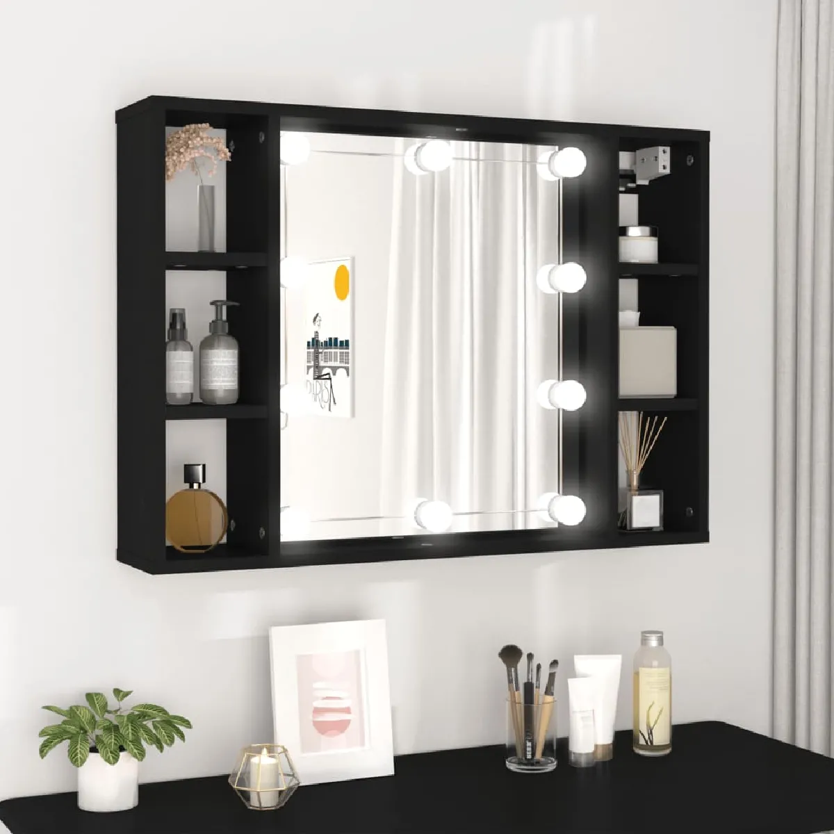 VidaXL Armoire à miroir LED