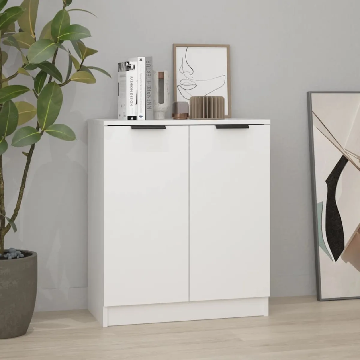 Vidaxl 811061 Buffet Blanc 60x30x70 cm Bois d'ingénierie