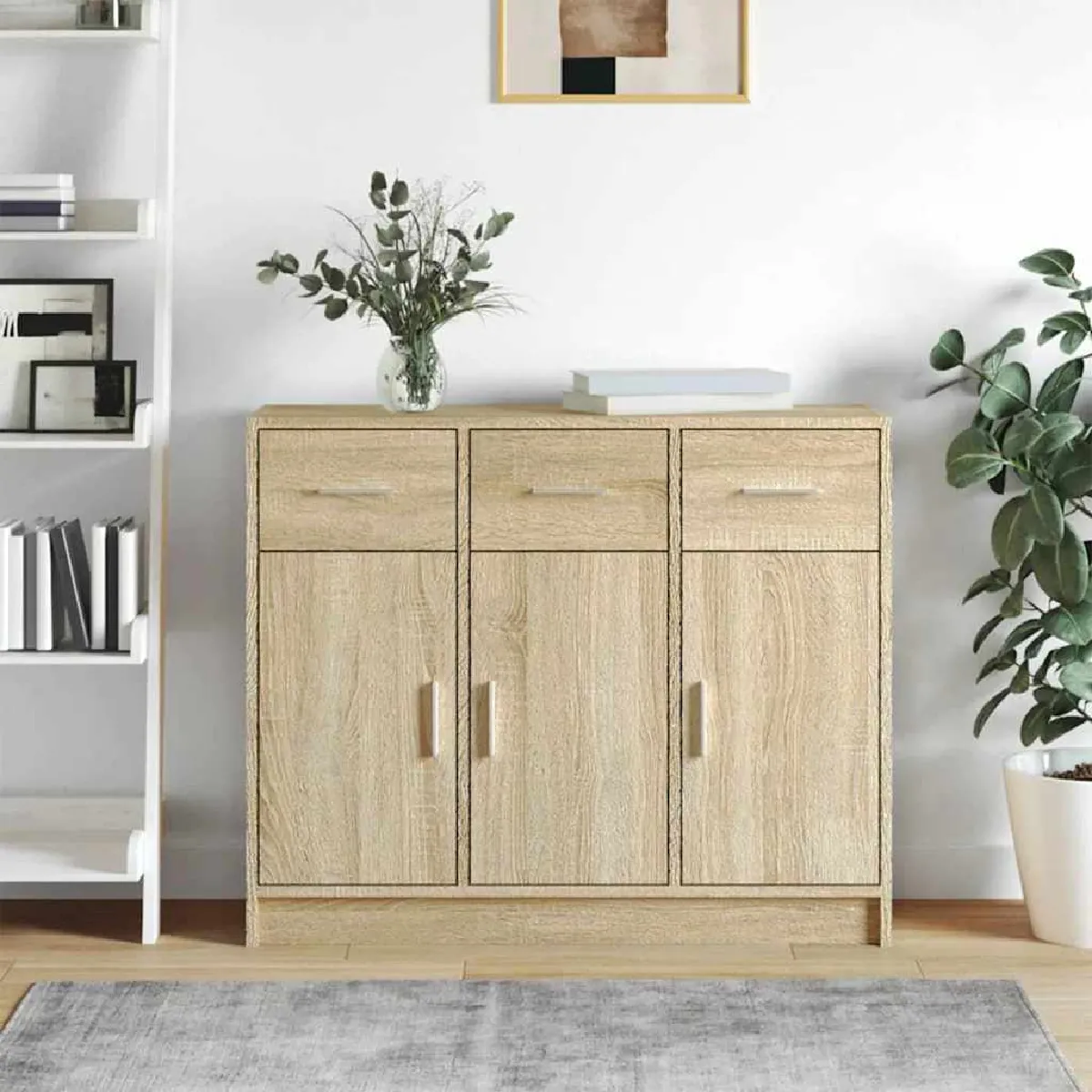 VIDAXL - Buffet - Sonoma Oak - 91x28x75 cm - Image 2